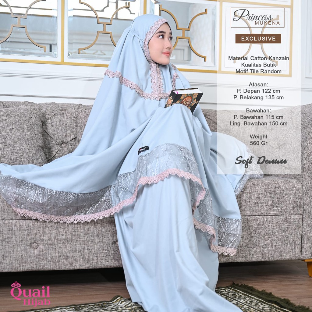 princess mukena ori quail