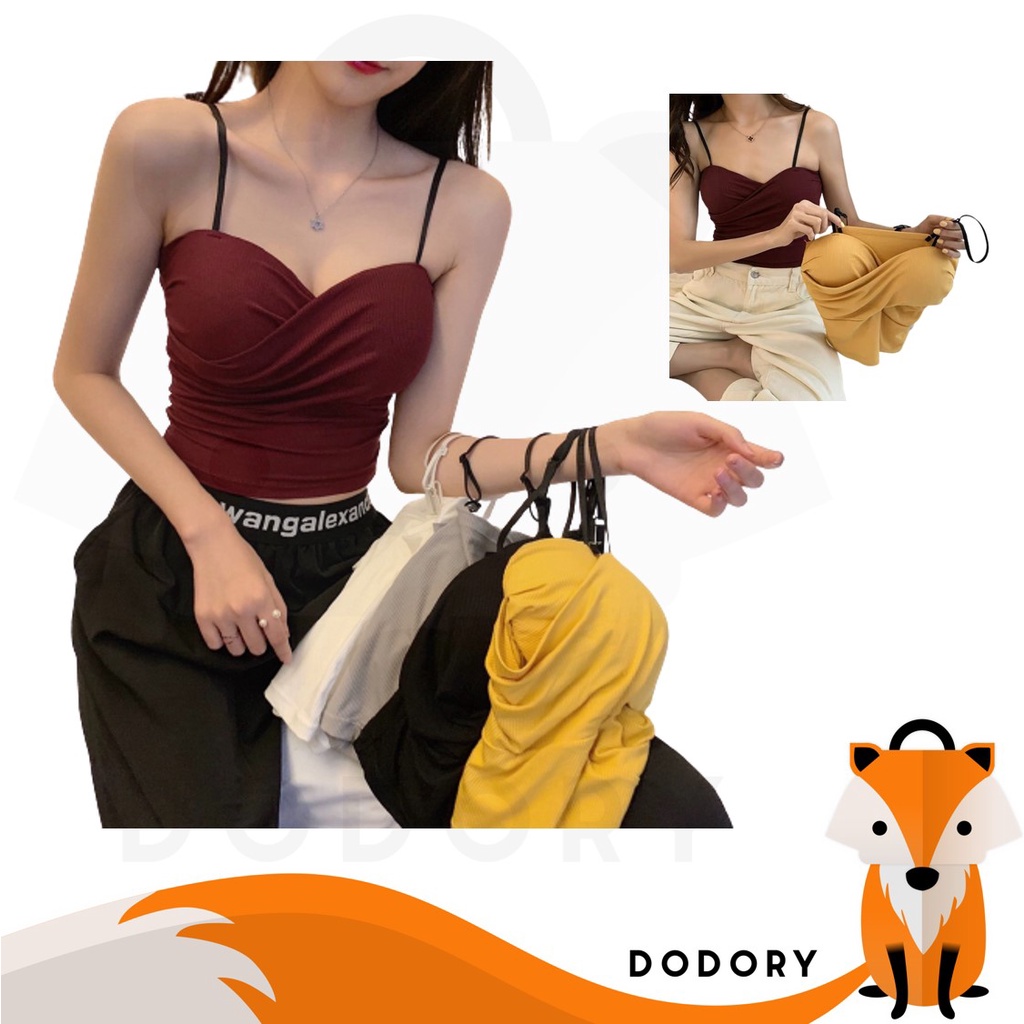 DODORY BRA515 Tank Top Bra Pakaian Dalam Wanita Bra Tanpa Kawat Sport Bra Bra Olahraga Tank Top Bra