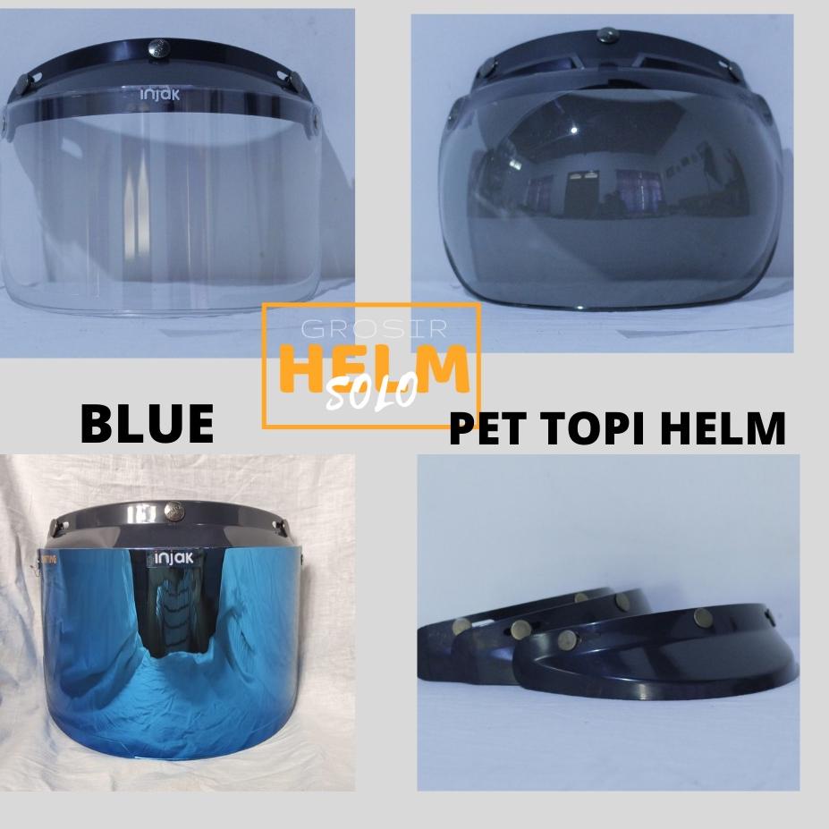 [GZ1313] Helm bogo kaca datar retro pria wanita dewasa warna hitam ukuran S/M/L/XL SNI 108CHN