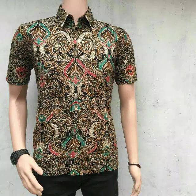 PROMO BIG SALE99 BSWART Batik HRB026 kenongo Hem Pendek Padi Pekalongan M L XL Batik Pria MURAH Mode