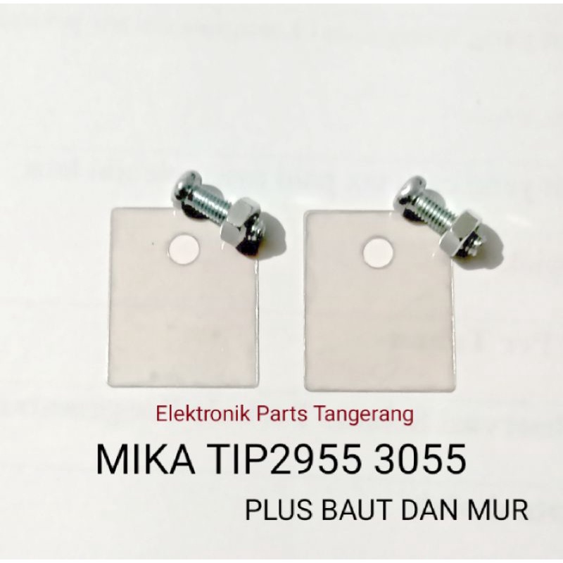 (2 BUAH) MIKA TIP 2955 TIP 3055 BAUT DAN MUR MIKA ISOLATOR TIP 2955 3055 MIKA ISOLATOR TIP 3055