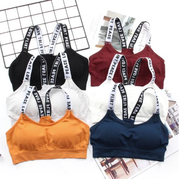 GO! BR015 sport X bra fashion wanita bra yoga bra fashion BH TANPA KAWAT BAJU DALAM OLAHRAGA CEWEK COD