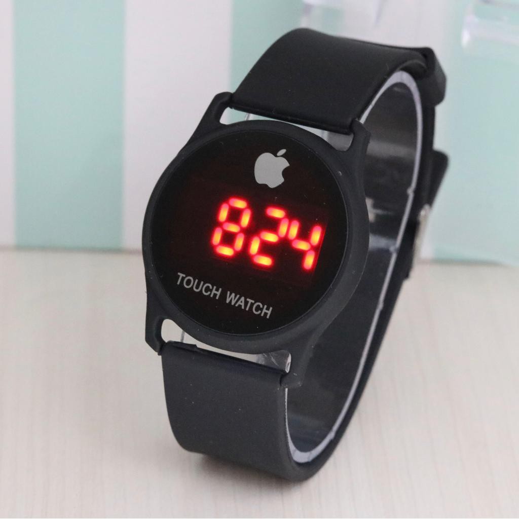 JAM TANGAN IPHONE LED BULAT RUBBER IP996