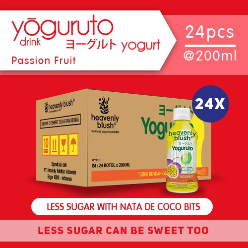 

NEW Heavenly Blush Yoguruto Botol Passion Fruit 24x200ml