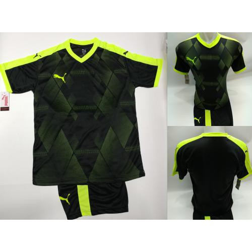 NEW Setelan futsal puma leicester hitam stabilo/seragam futsal/baju bola