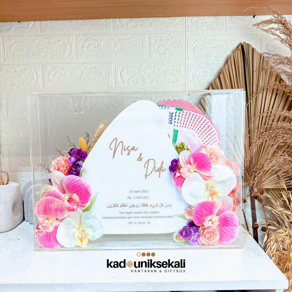 Mahar Botanical Mahar Tetes Air 30x40cm Mahar Pernikahan Custom Warna