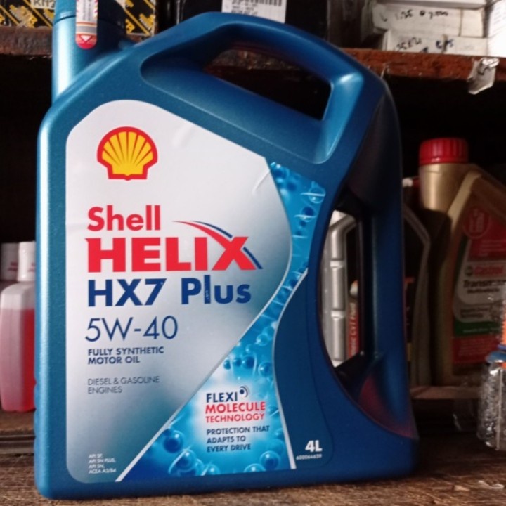 Oli Mesin Shell Helix HX7 PLUS SAE 5W-40 4Liter Bensin 4L Original