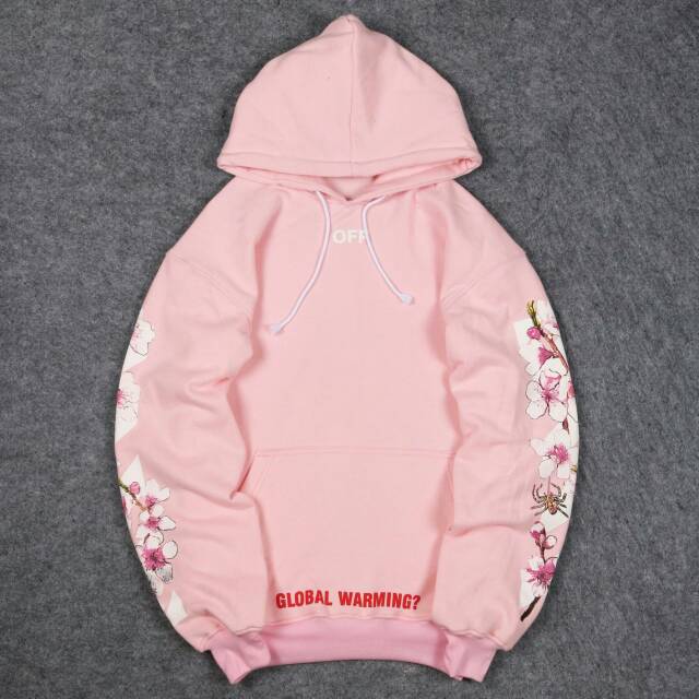 Hoodie off white cherry blossom