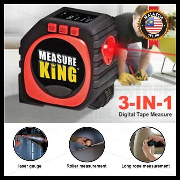 

METERAN LASER 3IN1 MEASURE TAPE KING BEST SELLER DIGITAL TAPE BENANG HAD21