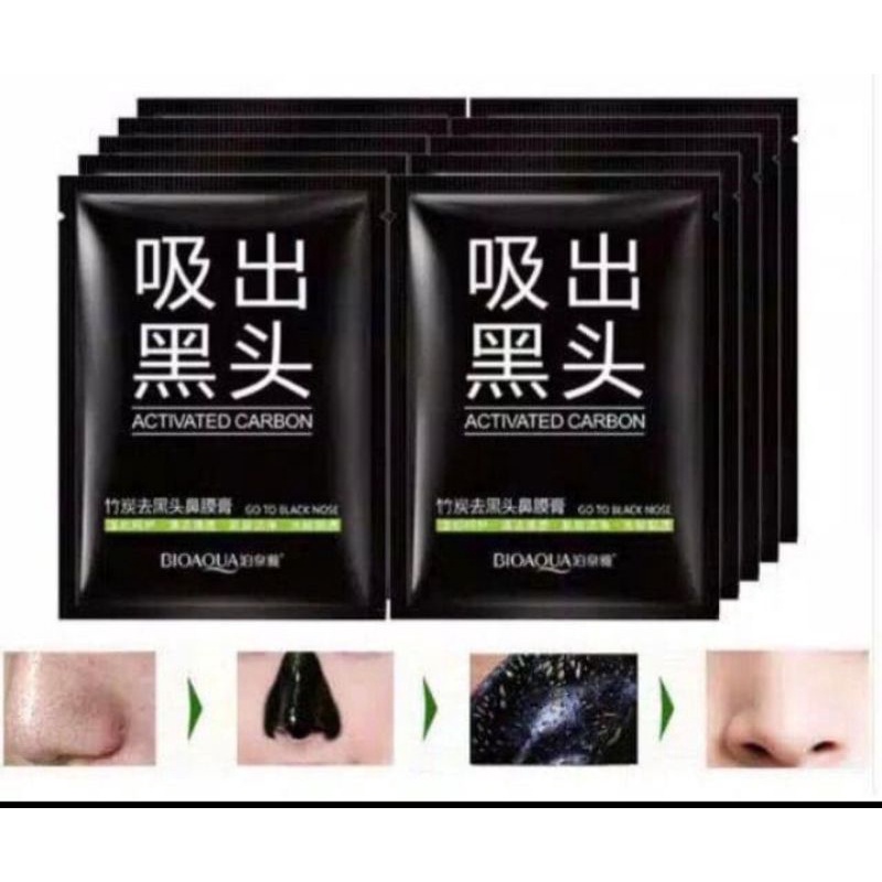 MASKER PENGHILANG KOMEDO DAN PORI-PORI WAJAH ANTI JERAWAT BIO AQUA BLACKHEAD MASK AMPUH