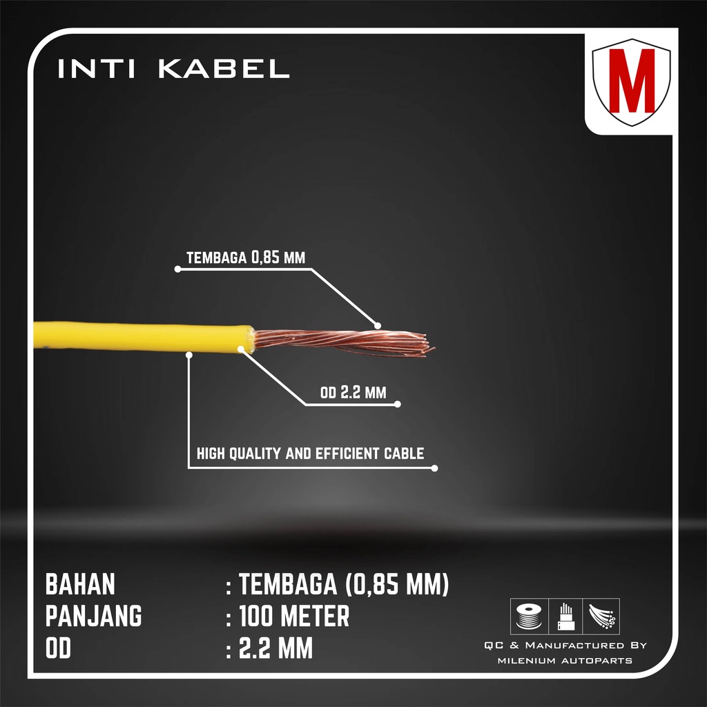 KABEL BINTIK SERABUT TEMBAGA 0.85MM x 100M KABEL BODY MOBIL MOTOR KUALITAS ASTRA UNIVERSAL