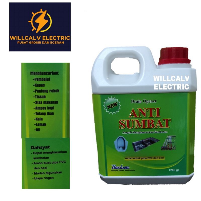 ANTI SUMBAT NACHEM/CAIRAN ANTI SUMBAT / CAIRAN WC MANPET  1200 GRAM