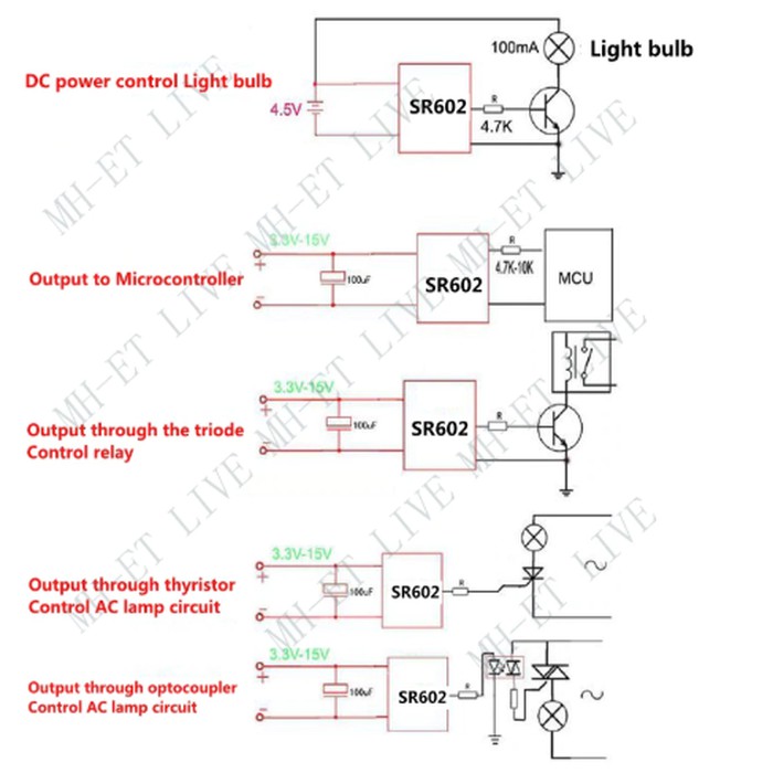 MH-SR602 MINI Motion Sensor Detector SR602 Pyroelectric Infrared