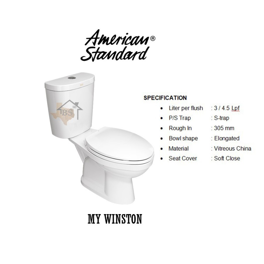 CLOSET DUDUK AMERICAN STANDAR MONOBLOK TWO PIECE MY WINSTON CCST