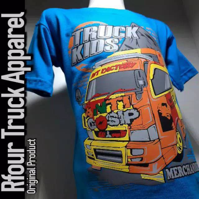 Kaos truk anak laki laki kaos baju karakter truk anti gosip