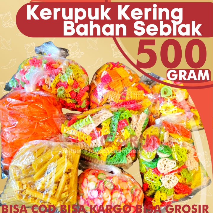 

Kerupuk Kering 500g Bahan Seblak Variasi Lengkap by GG (Bisa COD/Grosir/Kargo)