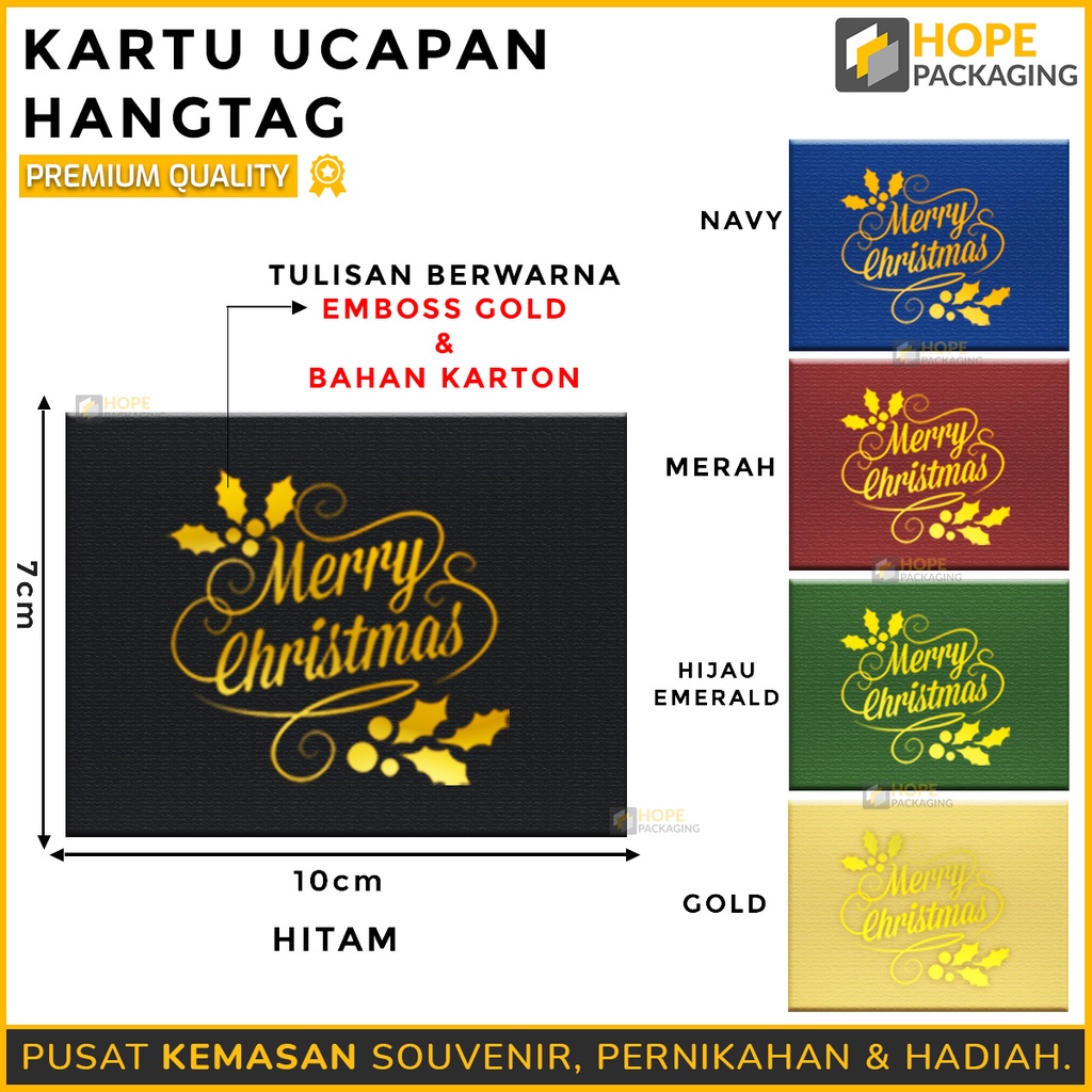 Kartu Ucapan Hangtag Natal Merry Christmas/ Aksesoris Hiasan Kado Kartu Ucapan All Varian