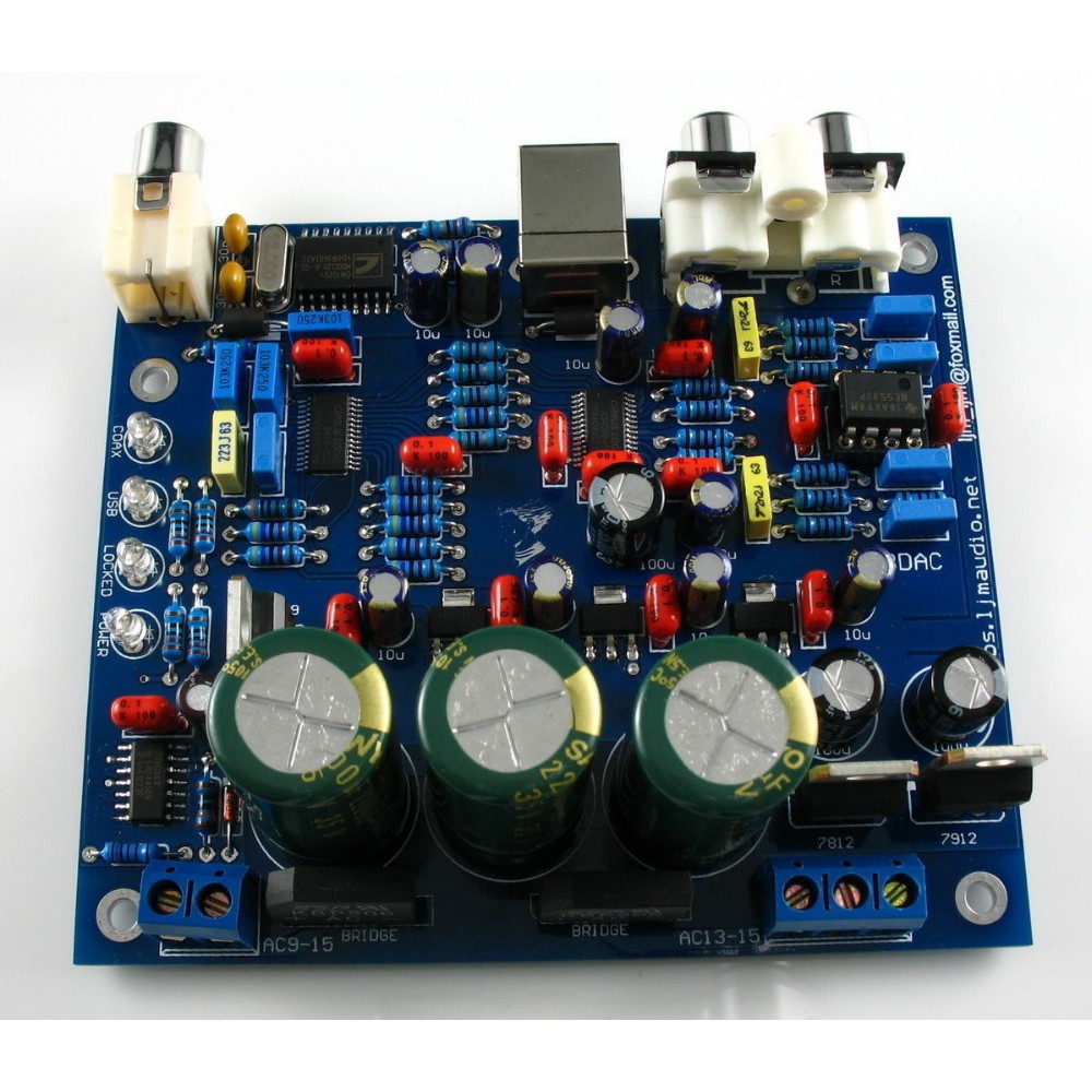 IMPORT DIY KIT CS8416 CS4398 Audio DAC board USB coaxial DAC 192K 24BIT Board AC 15V-0-AC15V