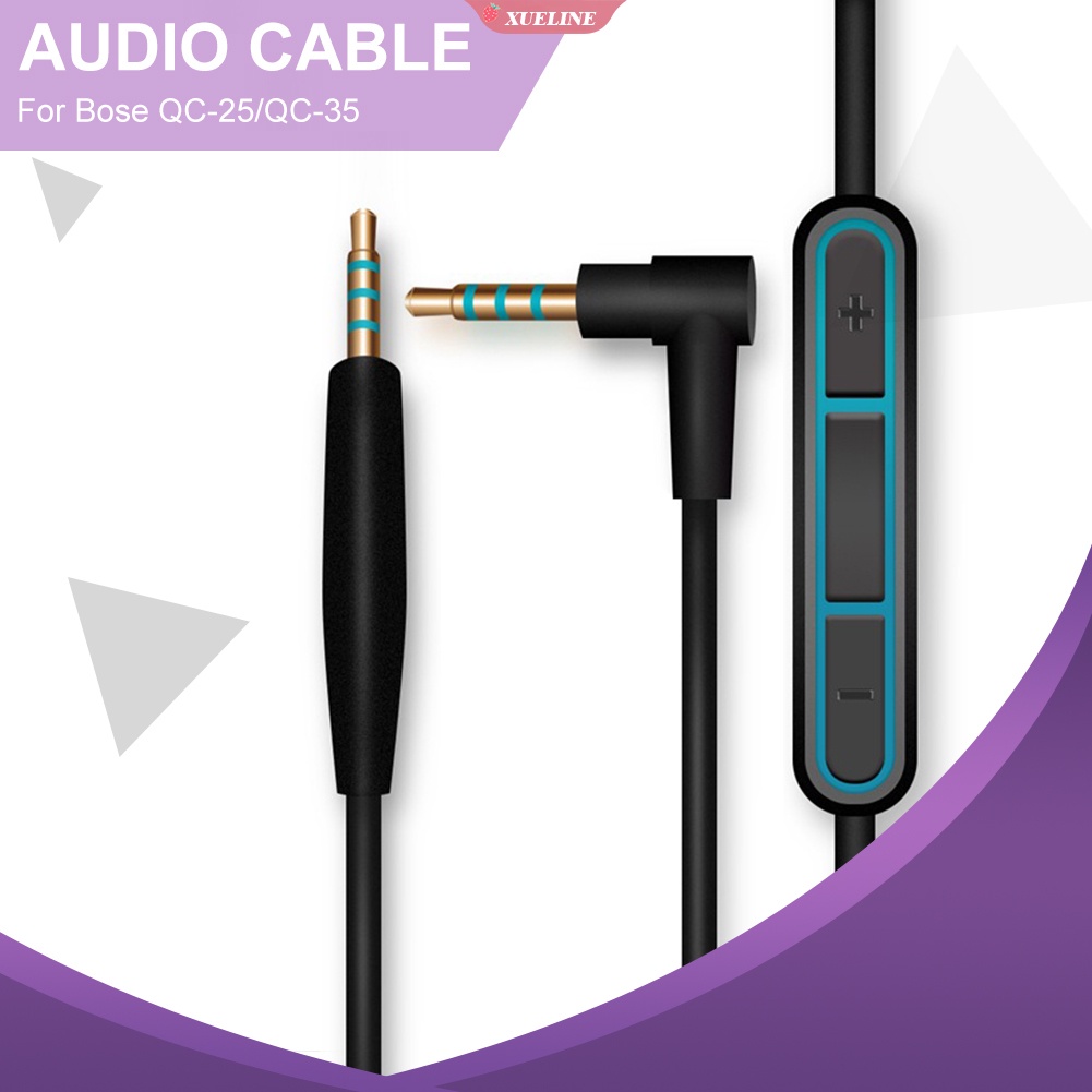 Kabel Audio Pengganti Dengan Mic Untuk Headphone Bose Quietcomfort 25 Qc25