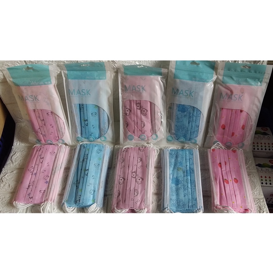 Masker motif dewasa isi 10 pcs