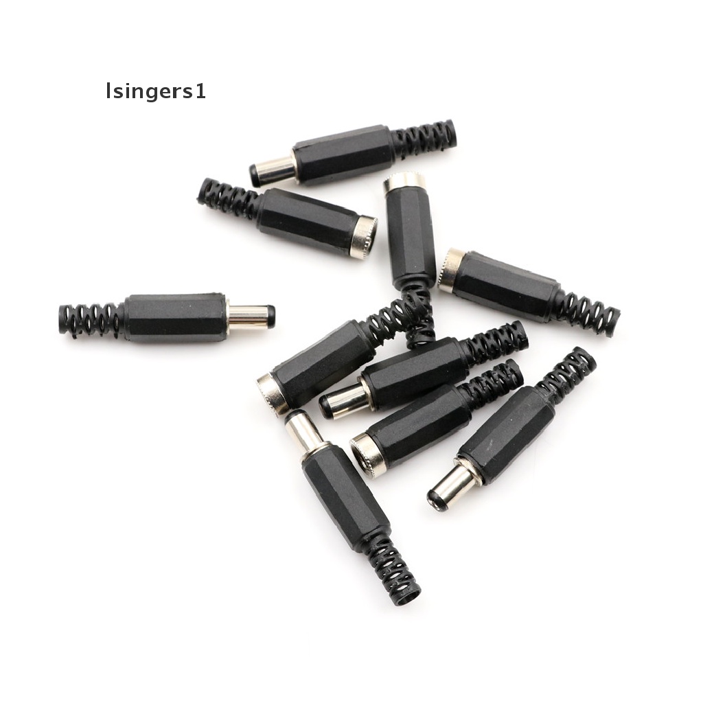 (lsingers1) 10pcs Jack Power DC 5.5x2.1mm + Male