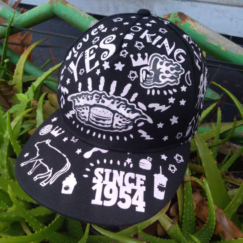 TOPI SNAPBACK SECND BURGER KING FULL PRINT