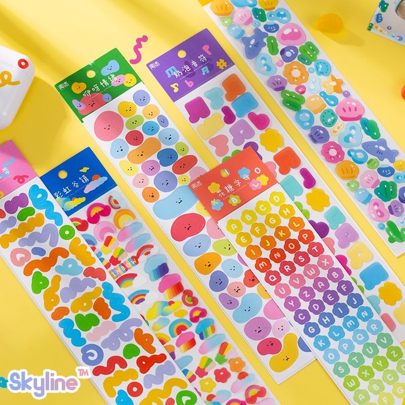 

Sticker Kiss Cut Anti Air Untuk Botol 2 Liter Gelas Scrap Book Journal Dengan Motif Colorfull Beragam Yang Lucu Isi 2 Lembar