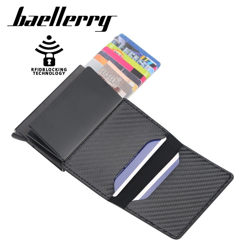 Dompet Kartu Kulit Pria Rfid Wallet Card Holder Baellerry K9129