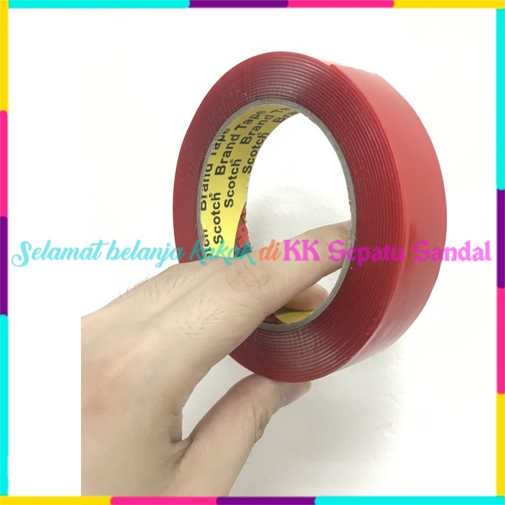 

◔‿◔ Perekat Lakban Selotip Double Tape 3M Acrylic Waterproof 3 Meter - Lem Double Tape Akrilik 3M - Lakban 2 SIsi
