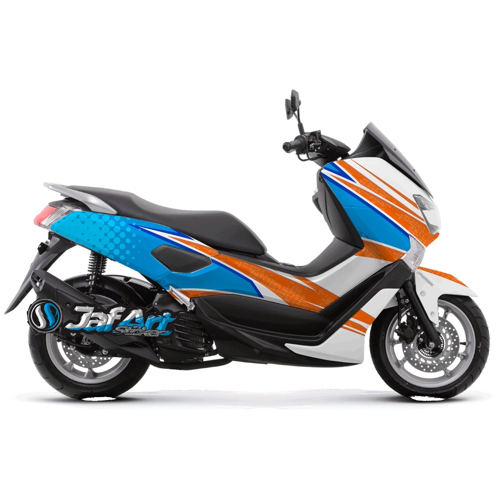 DECAL STICKER NMAX FULL BODY RACING BIRU ORANGE