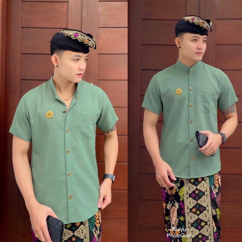 Baju Semi Safari Pria Lengan Pendek