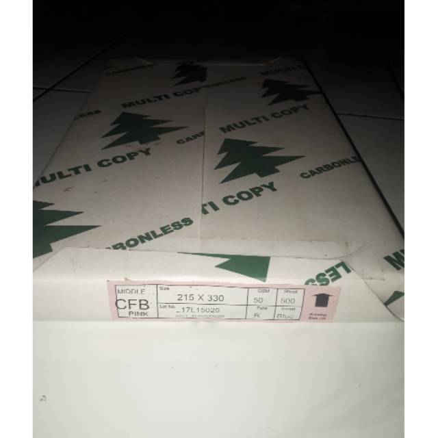 

Kertas NCR Middle CFB Pink F4