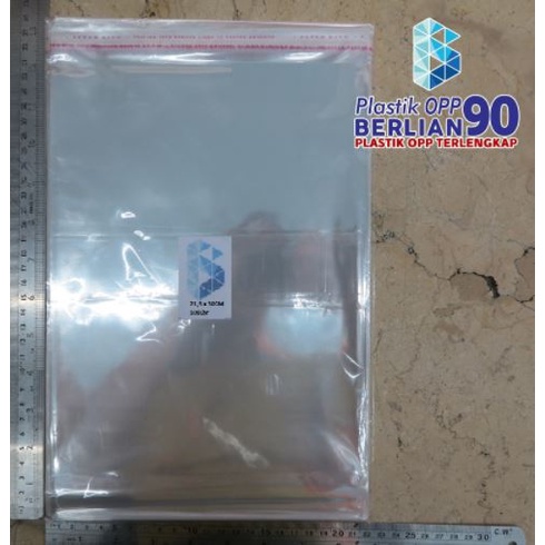 Plastik 21x30 cm Plastik OPP Seal Plastik OPP Lem Plastik OPP Bening Tebal 20 Micron
