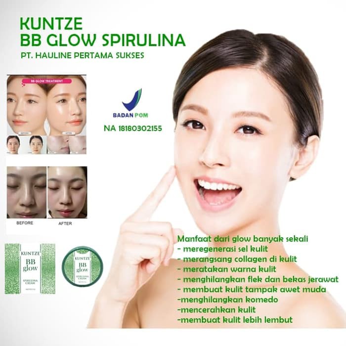 KUNTZE BB GLOW SPIRULINA CREAM ORIGINAL BPOM - BB GLOW KUNTZE