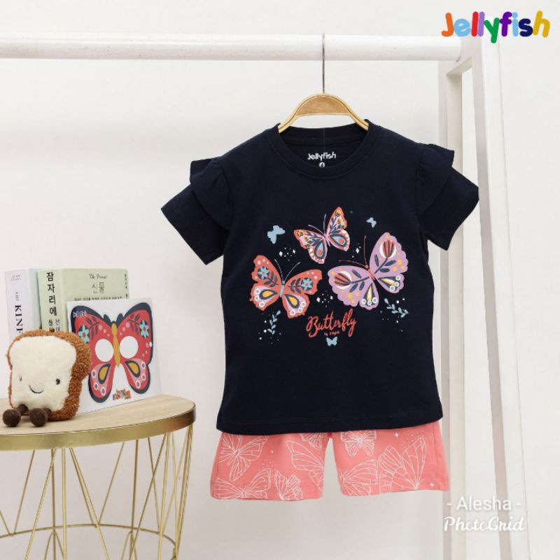 Setelan Kaos Pendek Arthropods Series Jellyfish / Baju Setelan Anak Jellyfish - Baju Set Jelly Fish 