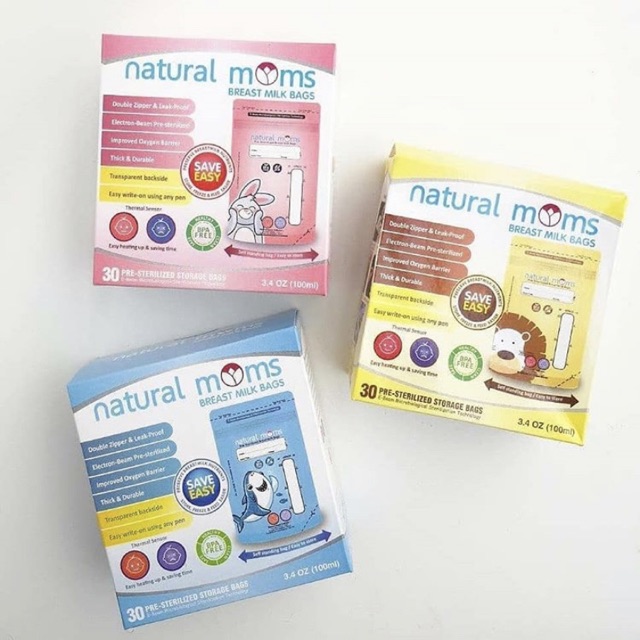 NATURAL MOMS Kantong Asi 100ml 100 ml / Breastmilk Storage Bags