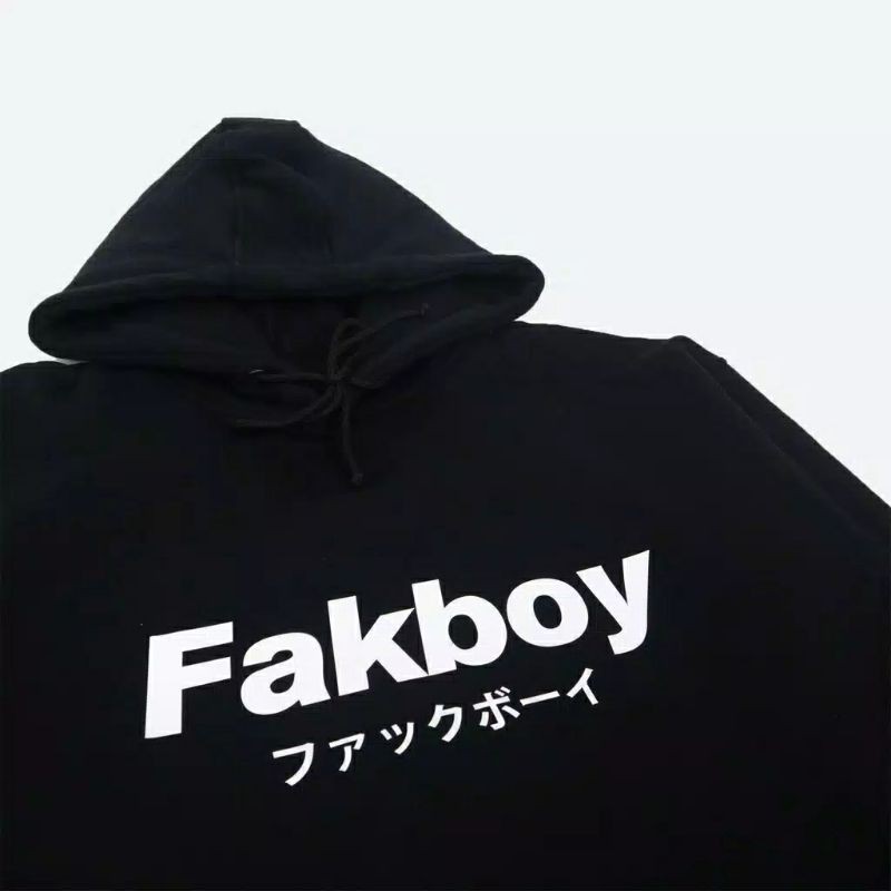 S - XXXXXL(6XL) HOODIE FAKBOY (HURUF JEPANG) /BUKAN FAKBOY BIG SIZE UNISEX/JAKET SWEATER JUMBO PRIA