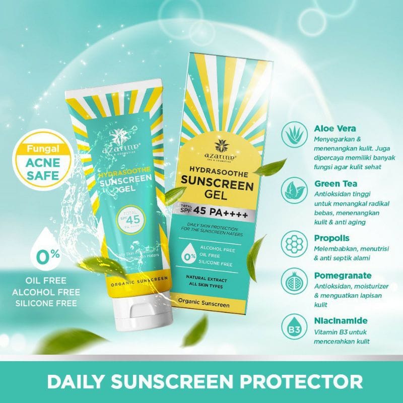 SUNSCREEN AZARINE HYDRASOOTHE SUSNCREEN GEL SPF45 PA++++50ML