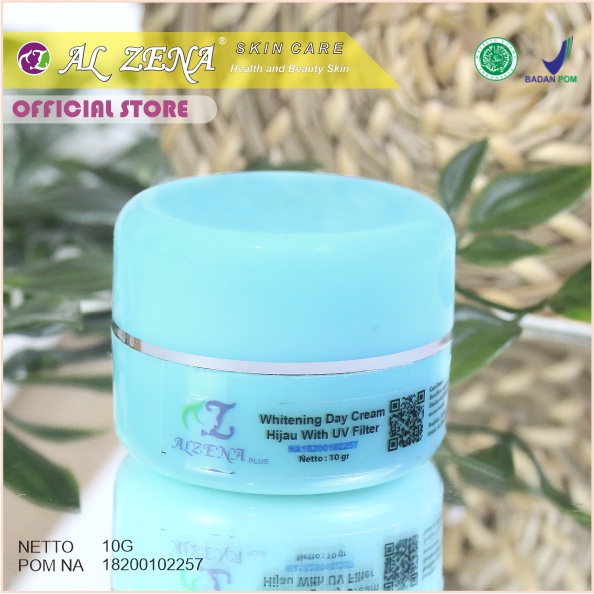 WHITENING DAY CREAM HIJAU WITH UV FILTER ALZENA SKINCARE