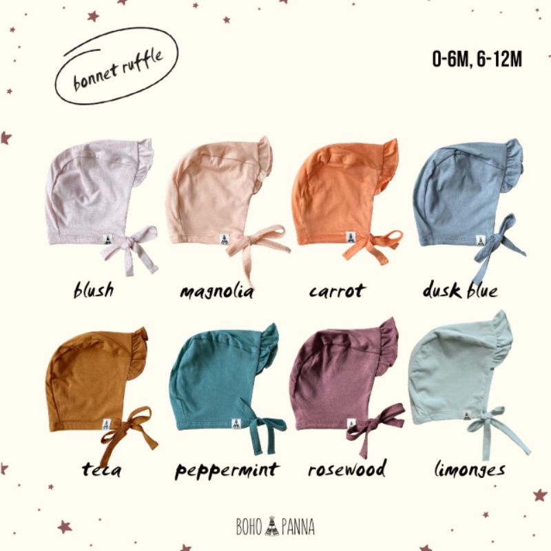 BONET RUFFLE TOPI ANAK BAYI BOHO BABY SURABAYABABY-3