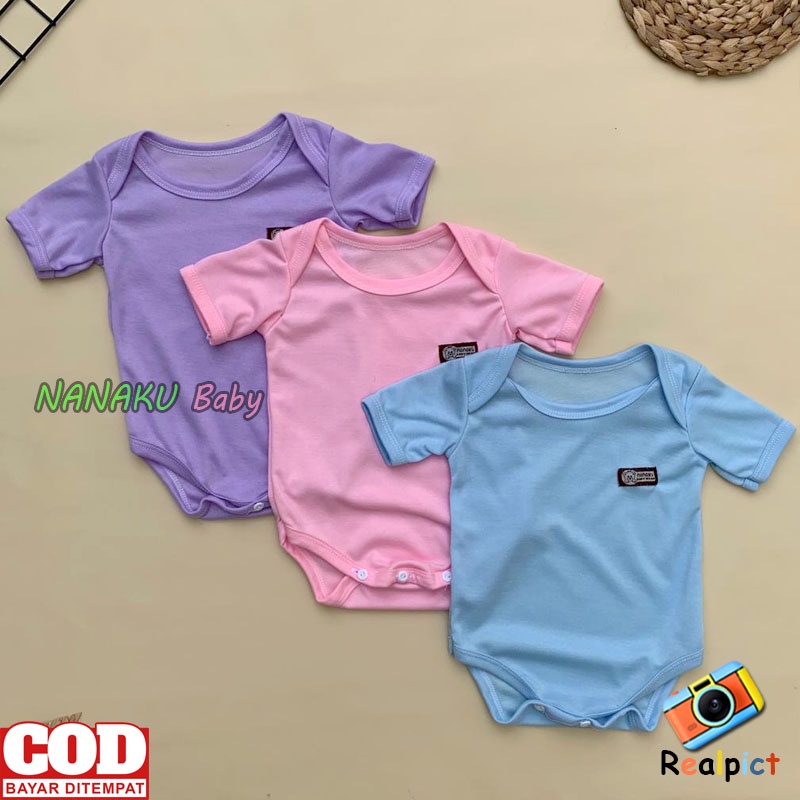 3 PCS Jumper Bayi Jumsuit Bayi Baru Lahir Usia 0-3 Bulan Anababy