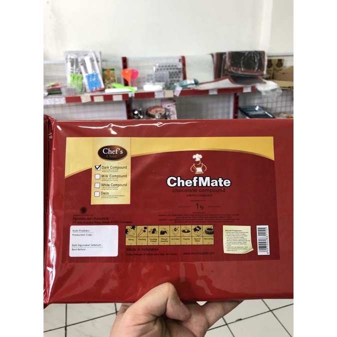 

Chefmate chocolate dark compound 1 kg chef mate dcc coklat cooking