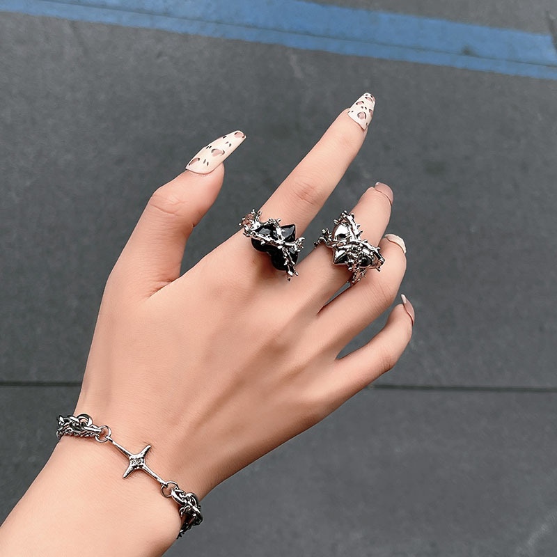 Irregular Thorns Love Ring Accessories Personality  Retro Bungee Trend Fashion