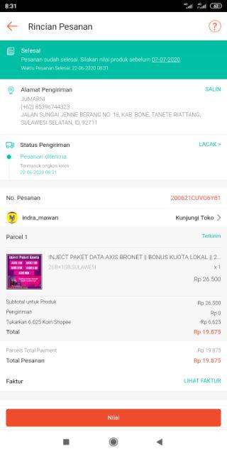 Inject Paket Data Axis Bronet Bonus Kuota Lokal 24 Jam 30 Hari Shopee Indonesia