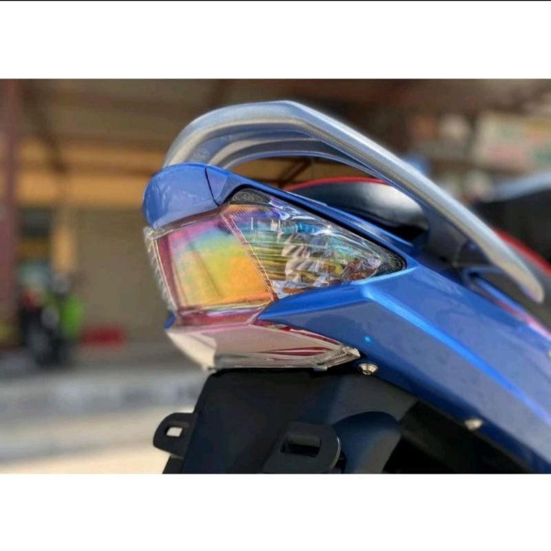 Stomplamp belakang mio pelangi mika kaca lampu bening smoke rainbow non led sarang tawon original HM
