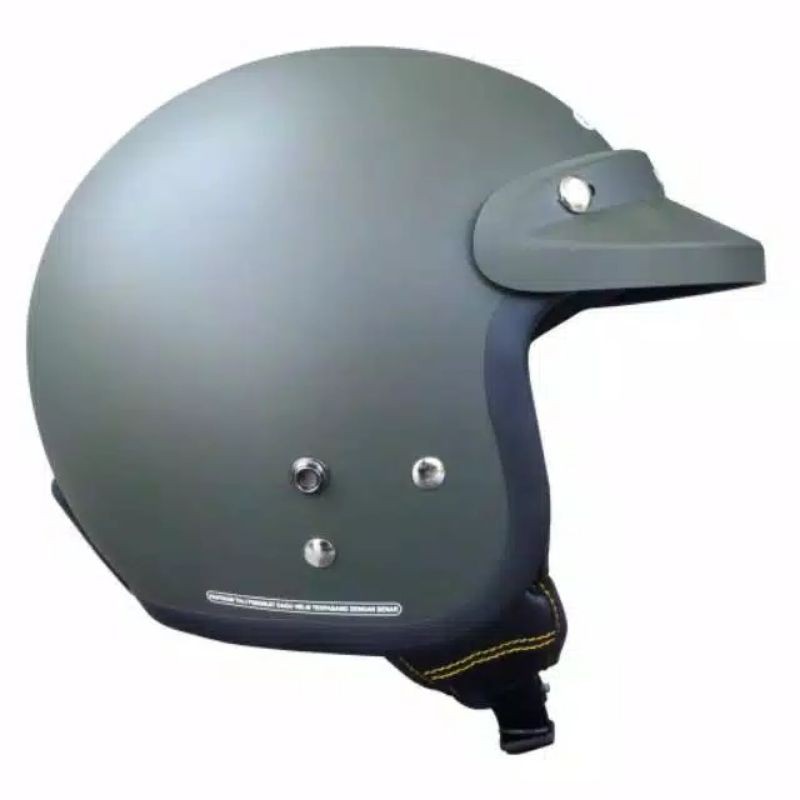 Helm Bogo Retro Cargloss CFM Hijau Army Doff