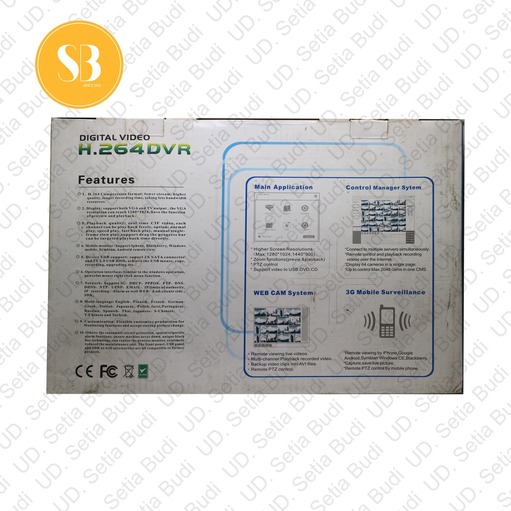DVR CCTV H.264 16 Channel 1080p 2MP 8216V Baru