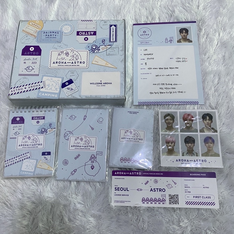 Astro Aroha Official Fanclub 3rd Gen Kit / Cha Eunwoo Jinjin Rocky Moonbin Sanha MJ Fanclub 3rd Gen