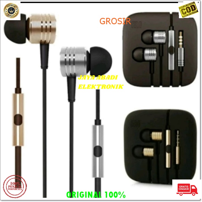 J168 XIAOMI PISTON IN EAR KARET TEBAL HANDSFREE STEREO SUPER BASS HEADSET HANDSFREE HEADPHONE EARPHONE MUSIC VOKAL AUDIO SOUND EARPOD KARAOKE SMULE TELPON MUSIC DLL KHUALITAS SUARA JERNIH NGEBAS DAN TIDAK BERISIK BISA KE SEGALA GADGED HP TAB PC LAPTOP