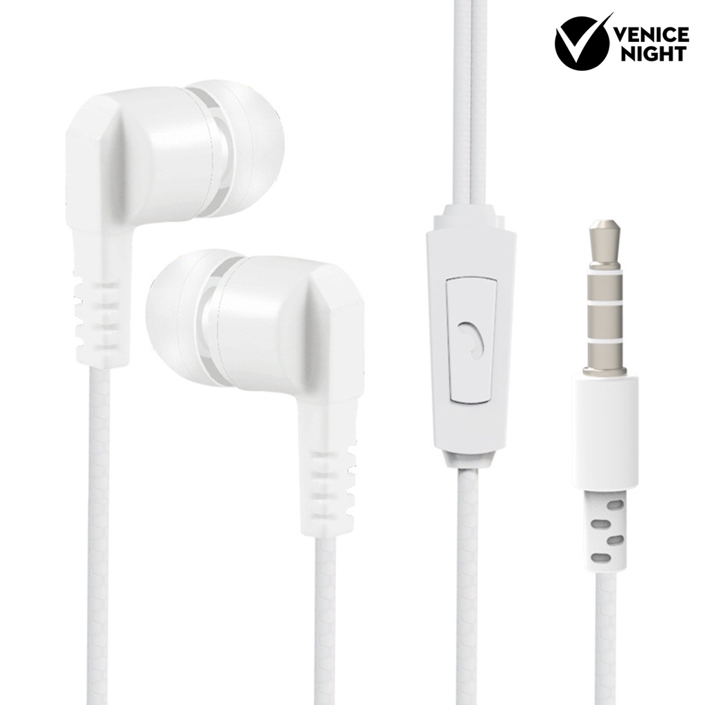 (VNEP) (Berkabel) Headset Earphone Earbuds In-ear Portable Sensitifitas Tinggi Ergonomis Jack 3.5mm + Mic